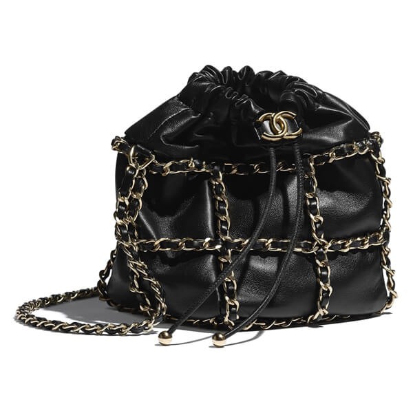 【シャネル】シャネル☆ミニ ショルダーバッグ ラム ロゴ☆AS2313 B04880 NA106